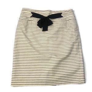 The Limited 4 cream with black dot stripe skirt